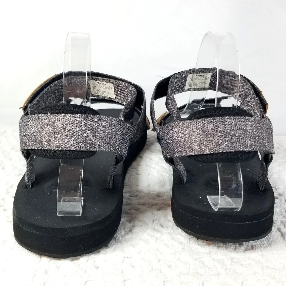 Roots Men's Gray Salt and Pepper Stappy Sandals